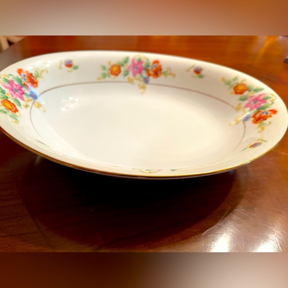 RARE VTG Eschenbach Baronet style Bavarian China Pattern Floral Oval China Bowl - Picture 3 of 11